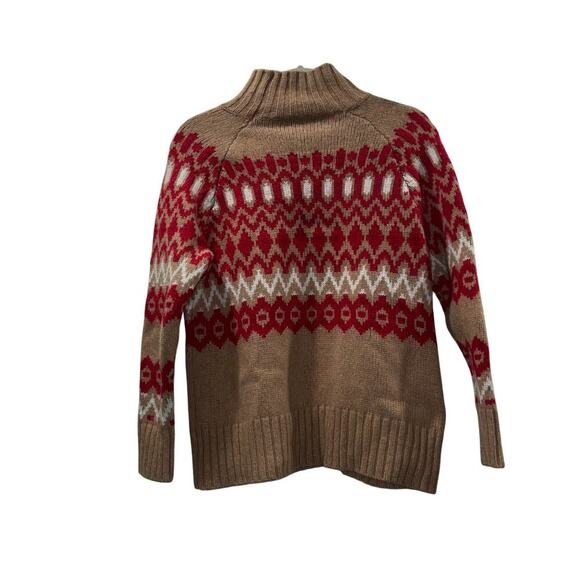 Vineyard Vines Merino Wool Fair Isle Turtleneck Sweater – Size Medium - Picture 3 of 15